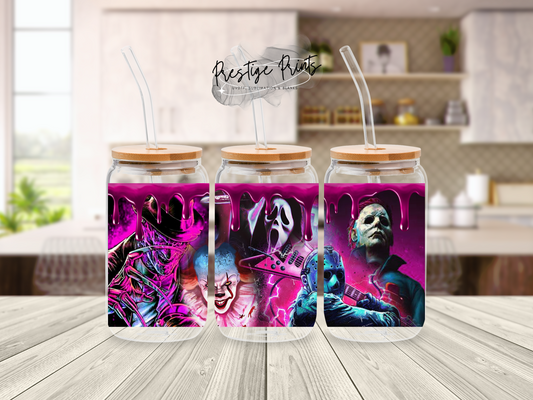 16oz Halloween Sublimation Libbey can wrap