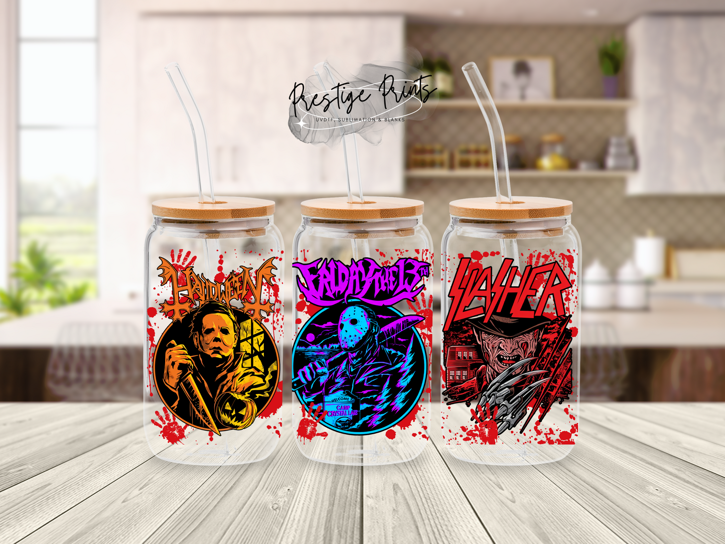 16oz Halloween Sublimation Libbey can wrap