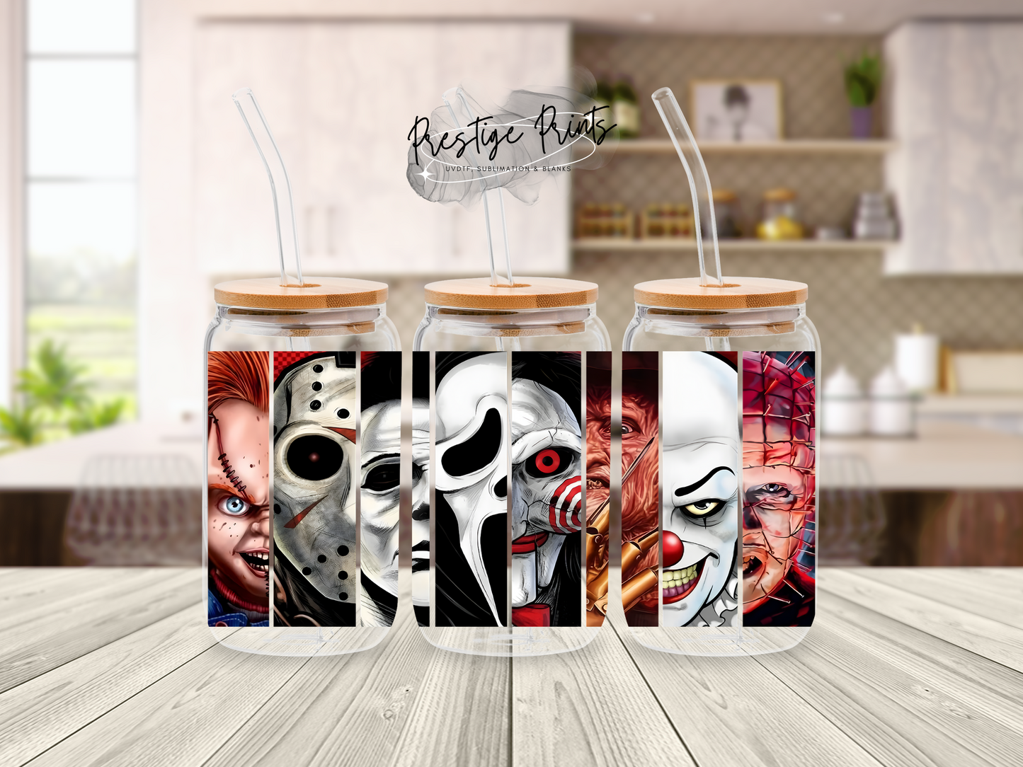 16oz Halloween Sublimation Libbey can wrap