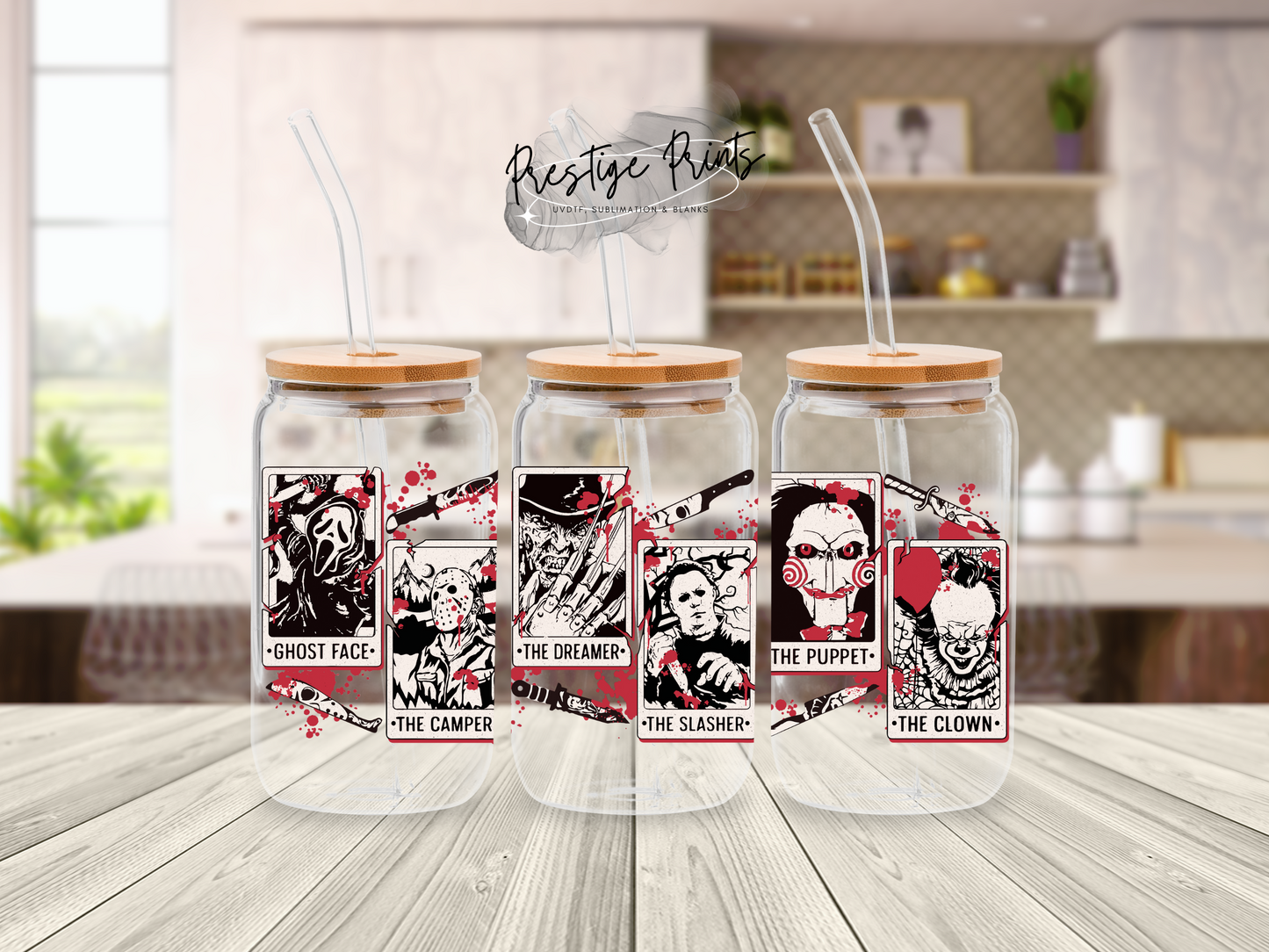 16oz Halloween Sublimation Libbey can wrap