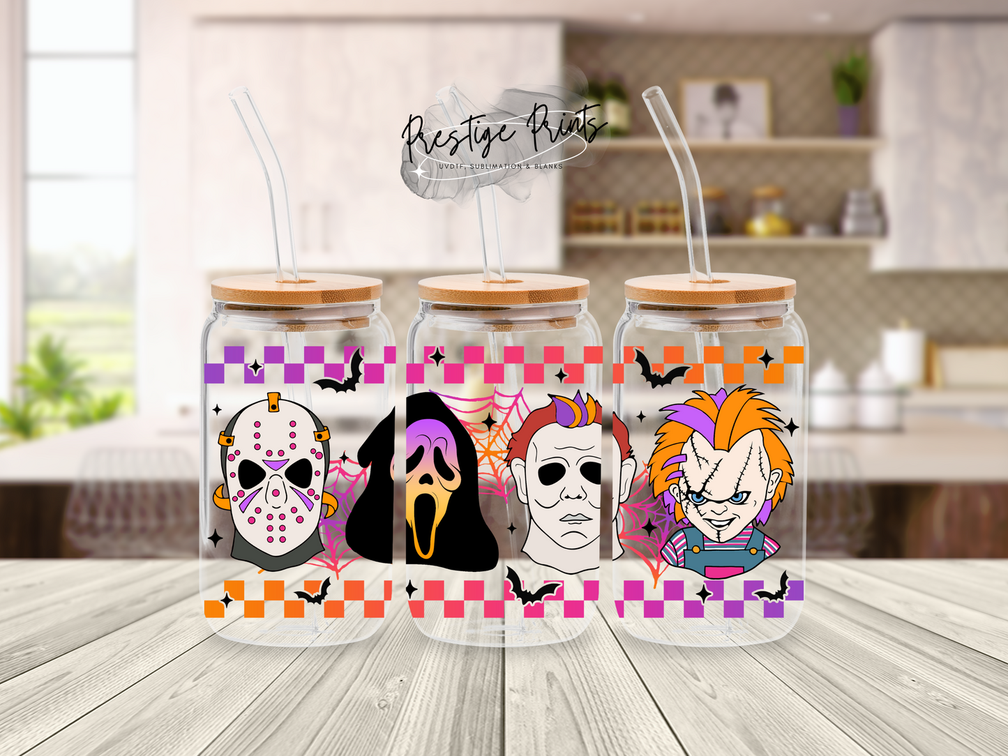 16oz Halloween Sublimation Libbey can wrap