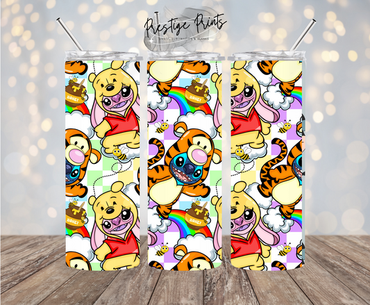 20oz Stitch Pooh Tumbler wrap