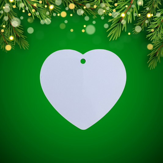 Sublimation Double Sided Metal Heart Decoration