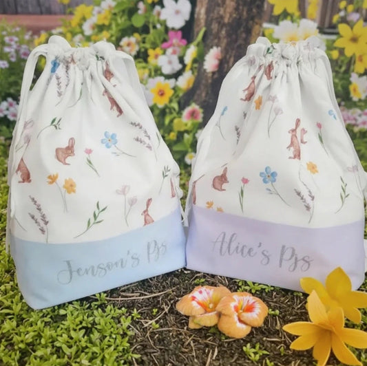 Bunny Drawstring Bags - Easter / Spring