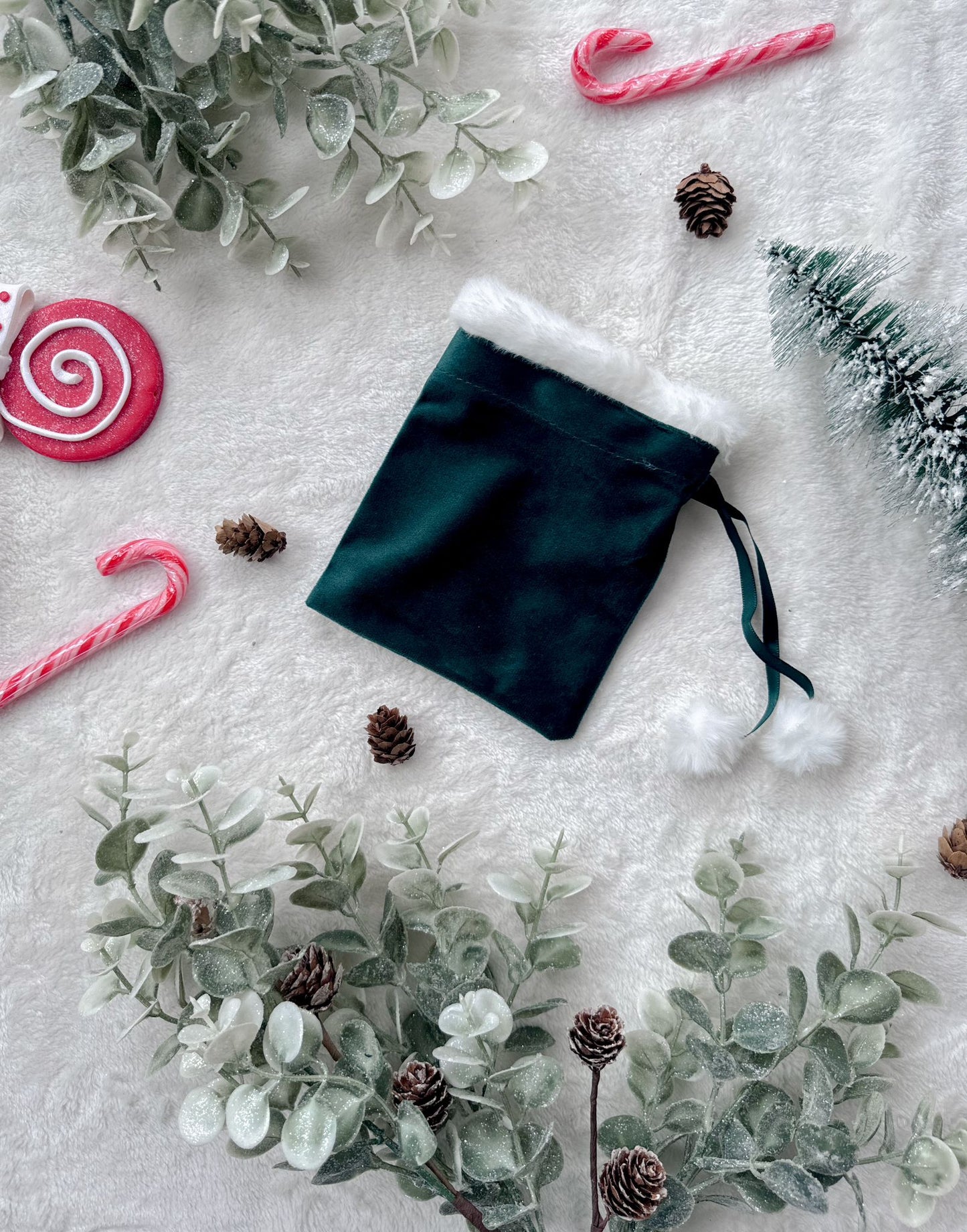 Velvet Christmas Pouch Bag