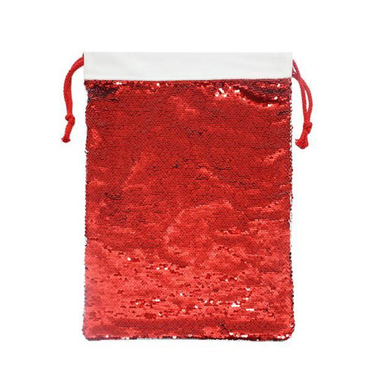 Sequin Sublimation Christmas Sack Drawstring Top